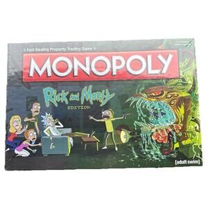 Hasbro Gaming Monopoly: Rick and Morty Edition Board Game, SEALED FREE SHIPPING
